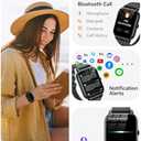 Smart Watches for Men Women(Answer/Make Call), 1.85 inch HD Fitness Tracker Watch with Activity Counter/ Sleep Monitor/ 110+ Sports Modes, IP68 Waterproof Smart Watch for Android iPhone iOS Compatible (Black)