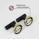 Stainless Steel Towel Coat Hooks Bathroom Clothes Garage Hotel Robe Hook Wall Mounted Bath Door Hanger 2 Pack Black & Gold