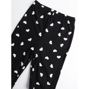 Girls Cat & Jack Heart Black Pajama Bottom Pants (L, 10-12)