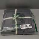 Cotton Duvet Cover Oueen Ultra Soft 100% Cotton Solid Color Gray Duvet Cover Set 3 PCs Closure -3 Pieces Grey Queen