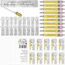 MotiMind 10 Sets Teacher Appreciation Gifts Ballpoint Pens Bookmark with Pencil Pendent Cards Back to School Thank You Teacher Gift, 10 Styles