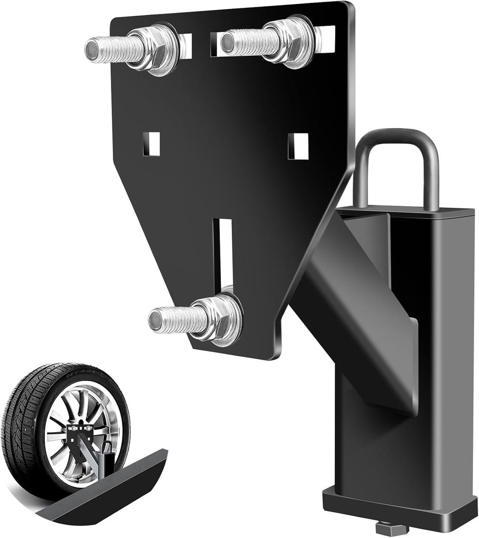 Stake Pocket Spare Tire Mount, Trailer Spare Tire Mount Fit 4 5 6 8 Lugs Trailer Wheels On 4", 4.5", 4.75", 5", 5.5", 6", 6.5" Bolt PatternsCapacity 150 Lbs, Fits 2x4 Stake Pocket