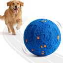 KITPLUS Smart Interactive Dog Toy Ball  Automatic Moving, Bouncing & Rolling, 3 Modes, Chew-Proof E-TPU Shell, Waterproof, Rechargeable,Dog Ball for Medium and Large Dogs,Blue