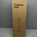 27.5 Inch Tall Folding Dog Gates for Doorways 27.5"-55" Wide 2 Panel Expandable Mesh Baby Gate Short Adjustable Mesh Dog Gate Step Over Puppy Gates for The House Small Doggy Barrier Indoor (Black)