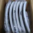 Amazon Basics Sturdy Foldable Plastic Chair, Portable, 350-Pound Capacity, White, 6-Pack