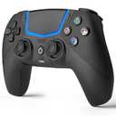 BETMI Wireless Controller for PS-5/Pro/Slim/PC,Bluetooth Gaming Controller with Hall Joysticks/LED Channel Light/Turbo/6-Axis Gyro/Dual Vibration/Touchpad/3.5mm TRRS Audio Jack/Speaker Function (Black)
