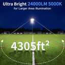 ISUERFY 200W LED Flood Light Outdoor with Plug, 24000Lm Super Brighter Security Light, IP66 Waterproof LED Worklight, 5000K Daylight White Exterior Floodlight for Yard Garden Garage Stadium(2 Pack)