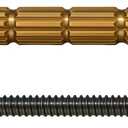 ALITZ Brass Stem Extension Kit for Wall-Mount Rotary/Compression Stems, Fits Pfister 910-3740, 910-374 & 910-3850, 2.5" 12-Point Broach Stem Extender with 10-24 Screw for Tub & Shower Valve Handles