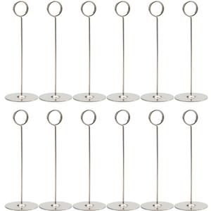 Tosnail 12 Pack 8" Tall Table Number Holders, Place Card Holder, Picture and Photo Display Stands, Reserved Table Sign Holders for Centerpieces, Food Signs, Memo Notes, Wedding Party Table Setting