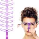 Eyebrow Stencils, Eyebrow Template, Eyebrow Shaping Kit,8 Styles Reusable Eyebrow Stencil with Handle and Strap, Washable