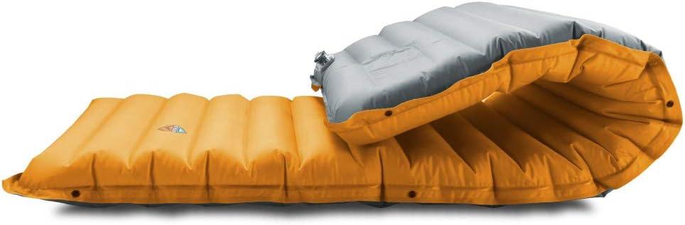 ZOOOBELIVES Extra Thickness Inflatable Sleeping Pad with Built-in Pump, Most Comfortable Camping Mattress for Backpacking, Car Traveling and Hiking, Compact and Lightweight - Airlive2000 (Sunny Orange)