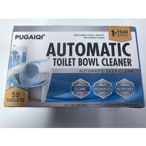 Toilet Bowl Cleaner Tablets Blue Toilet Tank Cleaners, Septic-Safe Hard Water Stain Remove, Effervescent Stain & Odor Remover Bathroom Automatic Toilet Cleaning & Deodorizer50 Count Automatic-PP