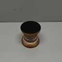 Pillar Candle Holder, Farmhouse Wood Candle Holder, Rustic Wooden Candle Stand, Vintage Small Wooden Candlestick Holders for Living Room, Table Centerpiece, Brown (4"H1PCS)