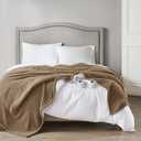 Serta Heated Blanket - Reversible Fleece to Sherpa Electric Blanket, Fast Heating, Auto Shut Off Timer, Multi Heat Setting, ETL Certified, Machine Washable, Stone Brown King 90"x 100"