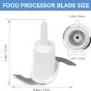 CH-4CB Chopping Blade for Cuisinart Blade Replacement Parts, Food Processor Blade Fits for Cuisinart 4 Cup Chopper/Grinder CH-4, CH-4BK & CH-4DC Only
