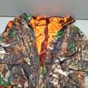 Orange Camo Hunting Vest for Men, Fleece Game Reversible Waistcoat Sleeveless Jacket, Size: 4XL