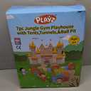 Playz 7pc Kids Play Tent with 1 Big Ball Pit for Babies, 3 Play Tunnel for Toddlers, and 3 Pop Up Tents Playhouse Bundle, Best Birthday Gift for Boys & Girls, Indoor & Outdoor Use Portable Play Center