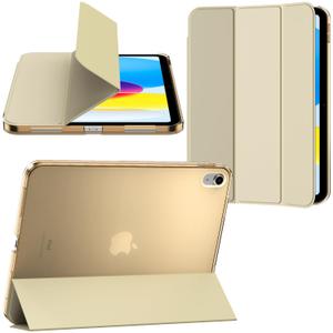 GtangCase for iPad(A16) 11th Generation 11 inch 2025, Slim Stand Protective Cover with Hard PC Translucent Back Shell Cover for iPad 10th Gen 2022, Support Touch ID, Auto Wake/Sleep (Gold)