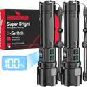 Flashlight 20000 High Lumens Rechargeable - 2 Pack 30W Super Bright LED Flash Light | 24H Long Lasting & 5000ft Beam USB C High Powered Handheld Police Flashlight for Home/Camping/Hiking/Emergency