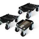 MaxxHaul 50859 Snowmobile Moving Dolly Set, 1500lbs Load Capacity V-Slide Anti-Slip Rubber Pads Straps Firmly Attaching on Skis