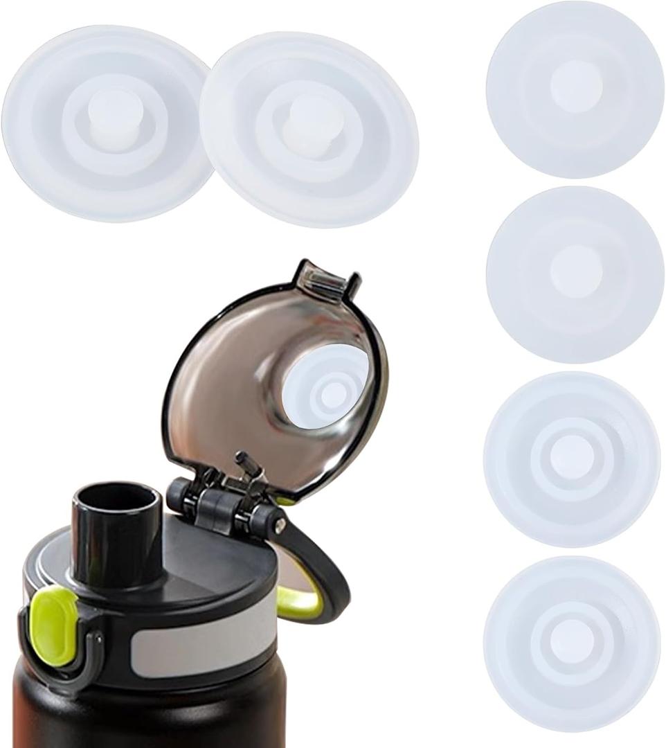 6Pcs Water Cup Leak Stopper Cup Lid Silicone Stopper Plug Bottle Round Spill Proof Stopper Replacement for Tumbler Caps Water Bottle Lid Belly Accessory