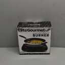 Elite Gourmet Countertop Electric Burner, 1000W Cast Iron Hot Plate, 7 Heat Settings, Portable Cooktop for RV, Dorm, Office & Small Kitchens, Road-Ready & Compact (Single)