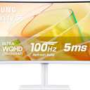 Samsung 34 ViewFinity (S65TC) Series Ultra-WQHD 1000R Curved Computer Monitor, HDR10, 100Hz, AMD FreeSync, Thunderbolt 4, Height Adjustable Stand, Built-in Speakers, Eye Care, LS34C650TANXGO, 2024