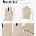 Herringbone Tweed 3 Piece Boys Suits Wool Blend Formal Party Dinner Tuxedo Set Outfit Suit Kids Suit Jacket Blazer Vest Pants for Boy Beige 5