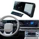 6PCS Car Screen Protector for Hyundai Santa Fe 2024 2025 Accessories Navigation&Left-Fingerprint Recognition&Air Conditioner Nano Touchscreen Protector Film HD Clear Bubble Free 12.3''