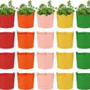 20 Pack 15 Gallon Grow Bags, Colorful Potato Plant Grow Bags with Handles, Nonwoven Garden Fabric Pots for Vegetable Fruit Flowers Herbs Tomato Potato Growing (15 Gal)