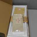 Forbena Bathroom Organizer Countertop, Counter Organizer for Bathroom Decor, Wooden Sink Shelf for Vanity Storage, Makeup Tray for Perfume Skincare Bedroom Kitchen Corner (2 Tier, White and Gold)