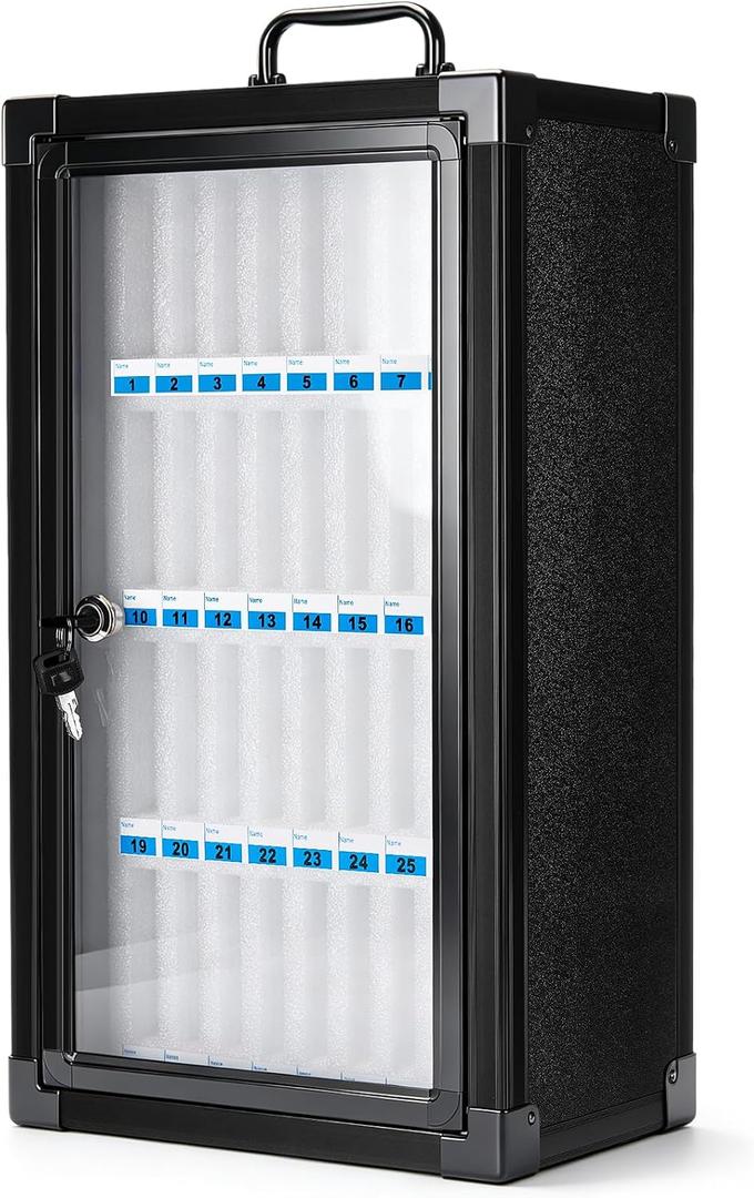 Amylove 36 Slots Cell Phone Locker Storage Box for Classroom, Graphite Gray, 20.08 x 11.3 x 7.48 inches