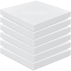 Frienda 6 Pack 3" X 20" X 20" Upholstery High Density Foam Cushion White Square Seat Replacement Cushion or Commercial Use Stuffing Craft Foam Couch Chair Padding DIY Projects