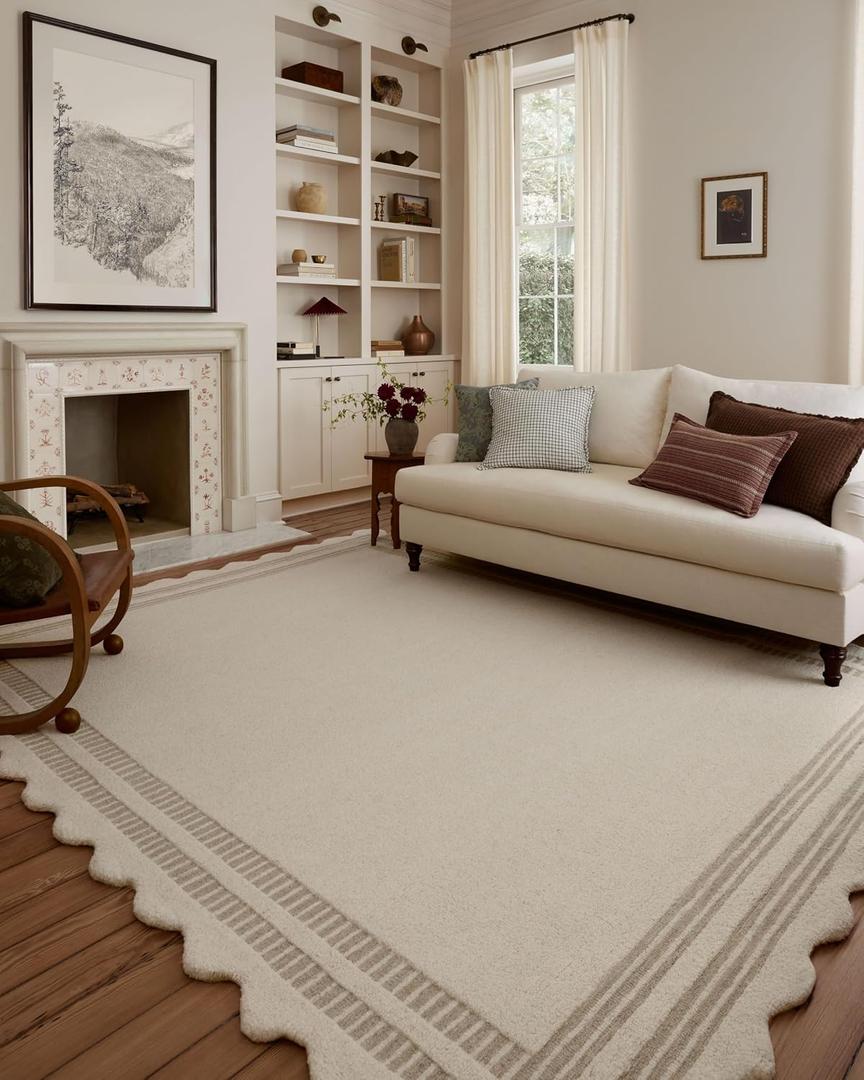 Loloi Chris Loves Julia Scottie Collection SCO-01 Ivory/Grey 2'-3" x 3'-9", .87" Pile Height, Runner Rug