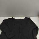 BZB Women's V Neck Long Sleeve Knit Loose Oversized Pullover Sweater Top (Medium, Black)