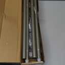 Antique Silver Curtain Rod 32 to 58 Inch (2.6-4.8 ft), USFOOK 7/8 Curtain Rods for Windows 20 to 54 Inch, Telescoping Splicing Drapery Rods with Twisted Cage Finials