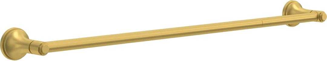 Franklin Brass Woodruff (1-Pack) 18'' Towel Rack w/ 6" Extender for Bathroom Satin Gold Towel Bar for Bathroom Wall Mounted Towel Holder Rod WDRF26-SG