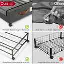 Yecaye Under Bed Storage with Wheels, 2Pack Under Bed Storage Containers, Underbed Shoe Storage Organizer, Rolling Under Bed Metal Drawers for Clothes, Blankets(30.71 x 16.93 x 6.69 in)