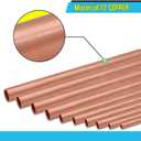 1/2"OD Copper Pipe, 0.04 inch1mmWall Thickness 12" Length Polished Hollow Copper Round Tube Cut Lengths for DIY Crafts, Repair, Model Building, Electrical Projects(2 Pcs)