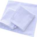 CoCoUSM Mens White 100% Cotton handkerchiefs Pack (12 PCS)