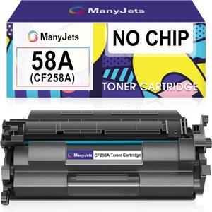 Compatible 58A CF258A Toner Cartridge Replacement for HP CF258A 58A CF258X 58X for HP Pro MFP M428fdw M404dn M404n M428fdn M404dw M404 M428 M428dw M304 Printer (Black,1-Pack,No Chip)