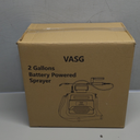 VASG Battery Powered Garden Sprayer 2 Gallon, 7.4V Powerful Electric Pump Sprayer, Weed Sprayer with USB Rechargeable Handle, 5 Mist Nozzles, Retractable Wand, Adjustable Strap for Lawn, Garden, Yard