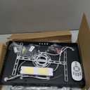 Modern LED Ceiling Light 5-Square Dimmable Black Flush Mount LED Ceiling Light with Remote for Living Room (5 Light-36.2 inch)