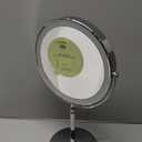 DEIOVWXS Makeup Mirror, 3000mAh Rechargeable Double-Sided Magnifying Vanity Mirror with 3 Colors, 1X/10X, 360 Rotation, Adjustable Brightness, Gifts for Mom, Women,Wife, Girls, Dorm Room Essential (Chrome)