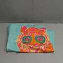 Pink Tiger Pillow Covers 20x20 - Colorful Pink and Orange Throw Pillow Covers, Retro Funky Preppy Tiger Room Decor for Teen Girls (Teal)