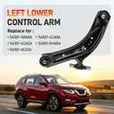 Front Lower Control Arm Set Left & Right w/Ball Joint & Bushing Compatible with Nissan Rogue 2014-2020 2.0L 2.5L Suspension Kit Replace 54501-4BA0A 54500-4BA0A N-188 N-189 K623110 K623111