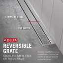 Delta Faucet 24-Inch Linear Shower Drain Wall Edge in Champagne Bronze