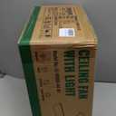 Ceiling Fans with Lights, 52 Inch Black Modern Ceiling Fan with Light and Remote Control, DC Reversible Motor, Noiseless, Dual Fan Blades, 6CCT, Fans for Bedroom, Living Room, Indoor and Outdoor Use