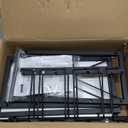 Dokser Wine Rack Wall Mounted Shelf - 2 Tier, Rustic Wood & Industrial Iron Frame Wine Bottle Holder for Kitchen, Dining Room, Home Bar Decor (White) (Long)