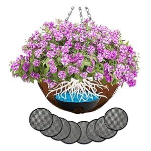 Kindo Gindo 8 Pack 6.7” 3-in-1 Plant Saucers Trays for Indoor Outdoor Flower Planter Pot Heavy Duty Plastic Water Drip Catcher PanSelf Watering Planter Insert Devices for Hanging Basket